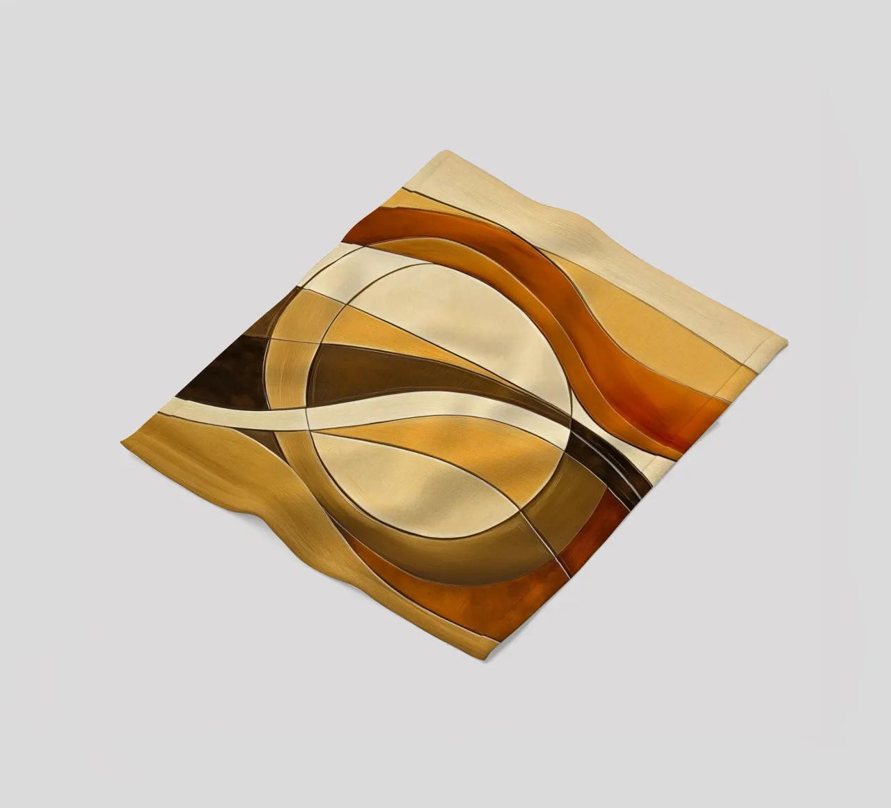Abstract in brown tones fleece blanket by Imagine