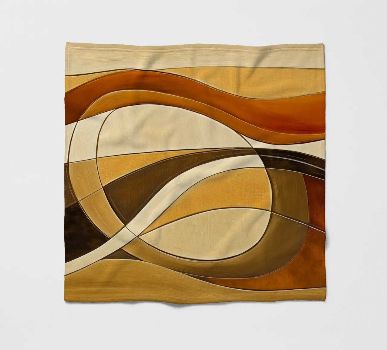 Abstract in brown tones fleece blanket by Imagine