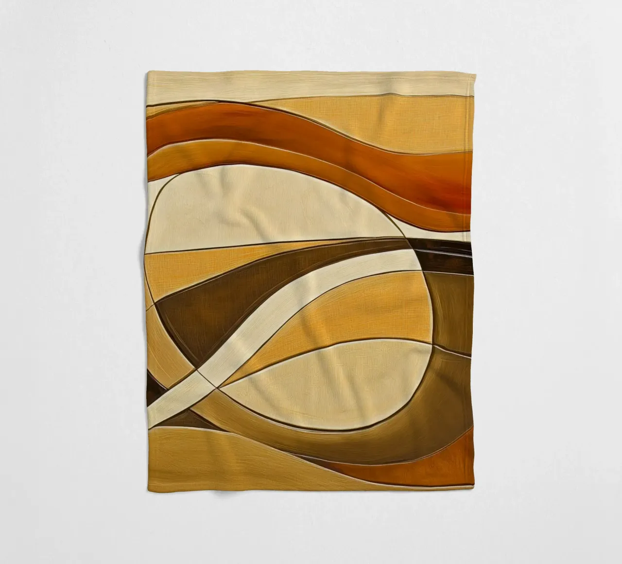 Abstract in brown tones fleece blanket by Imagine