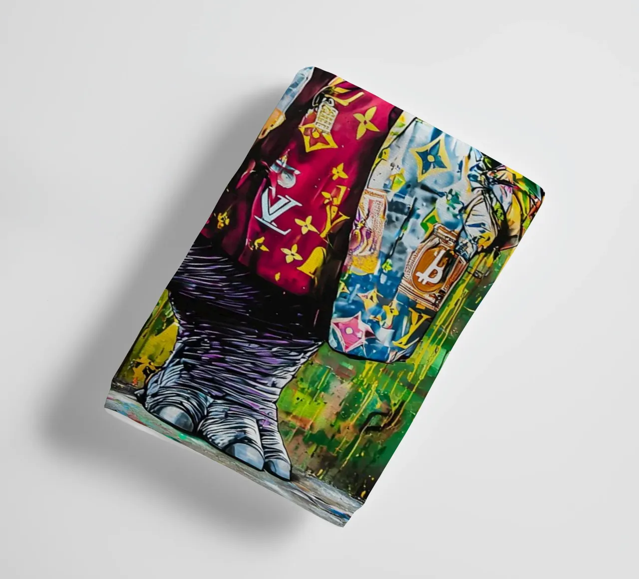 Pop art A hip hop hippo towel by FreeArtStudio