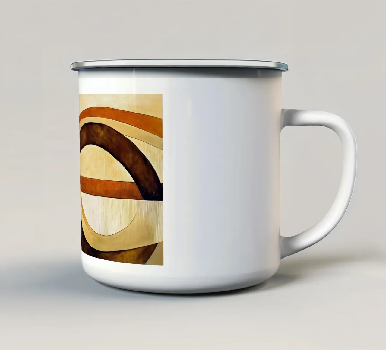 Marrone astratto tazza in smalto da Imagine