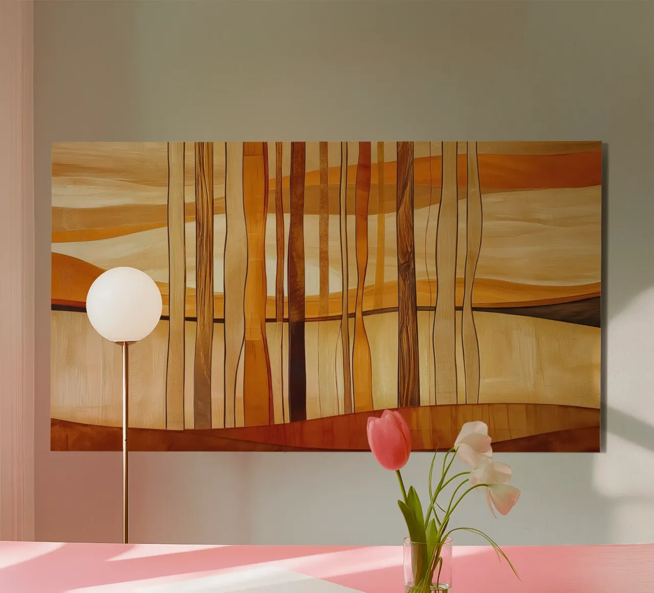 Abstract landschap aluminium-dibond van Imagine