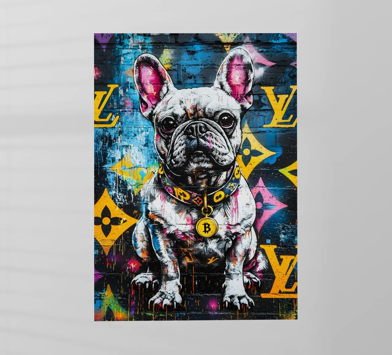 Pop art A hip hop pull dog pellicola backlit da FreeArtStudio