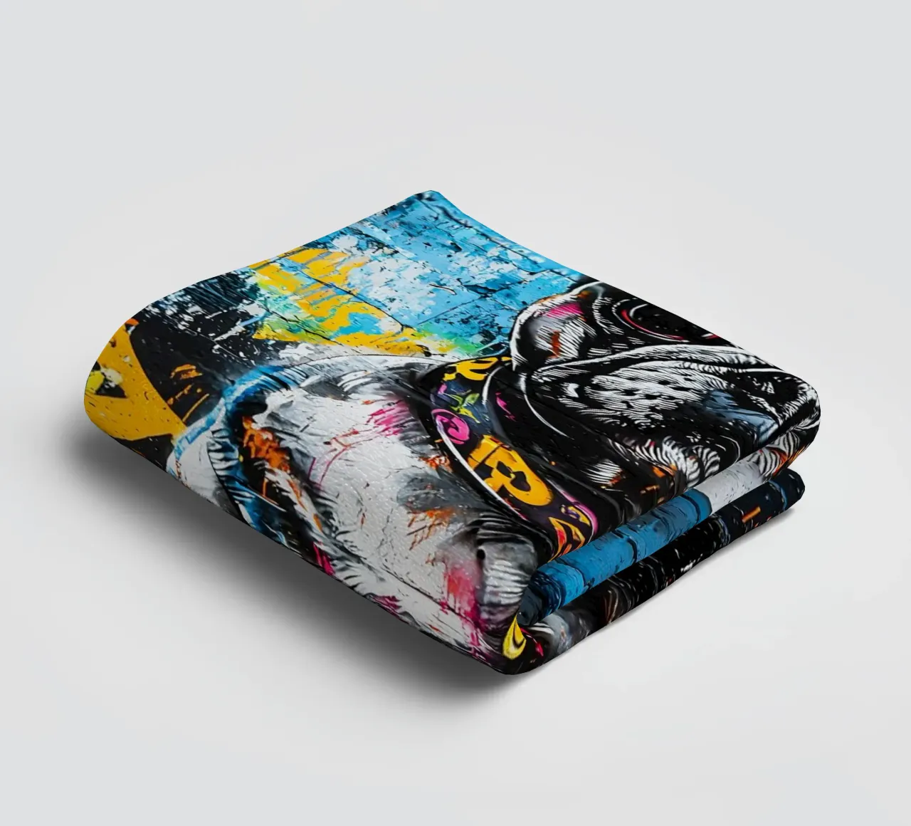 Pop art A hip hop pull dog asciugamano da bagno da FreeArtStudio