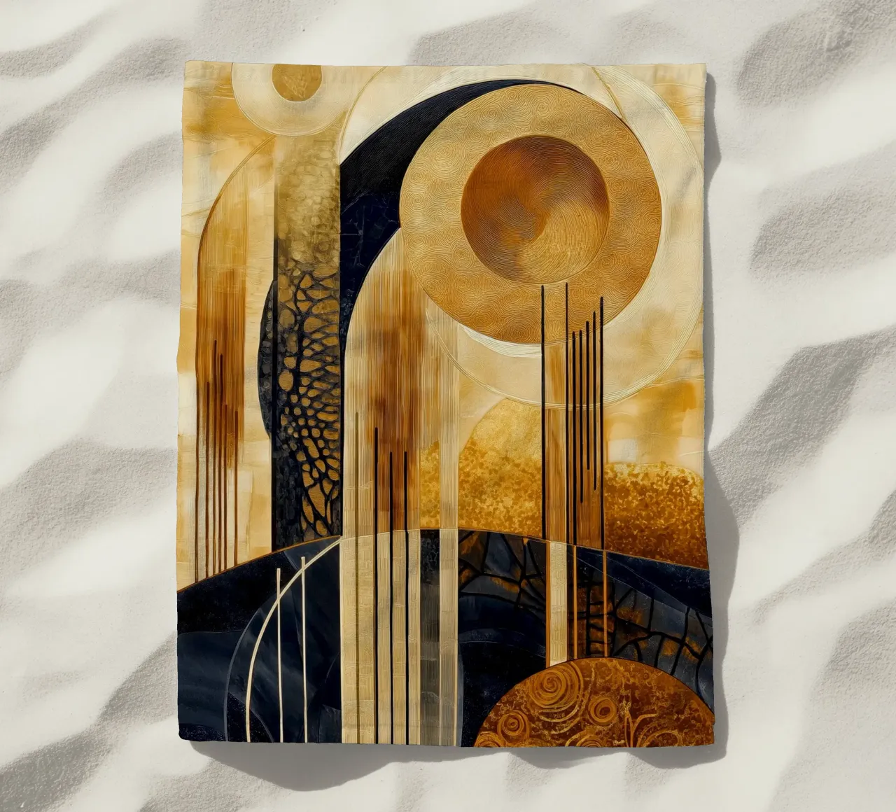 Abstract landscape beach towel by Imagine