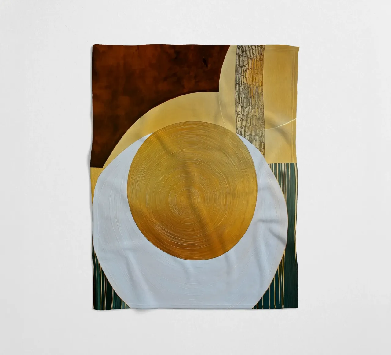 Abstract round shape fleece blanket by Imagine