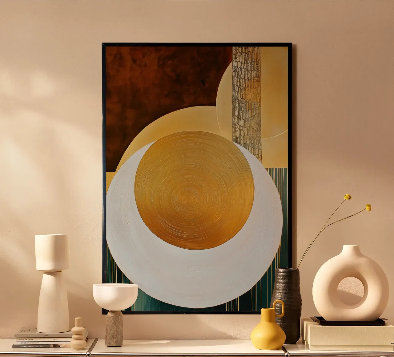 Abstract round shape hahnemühle by Imagine