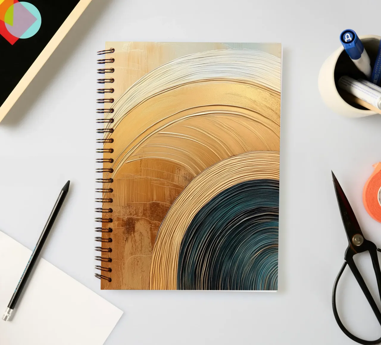 Abstract arches spiral notebook by Imagine