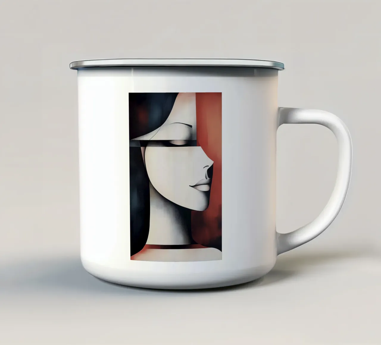 Donna astratta tazza in smalto da Imagine