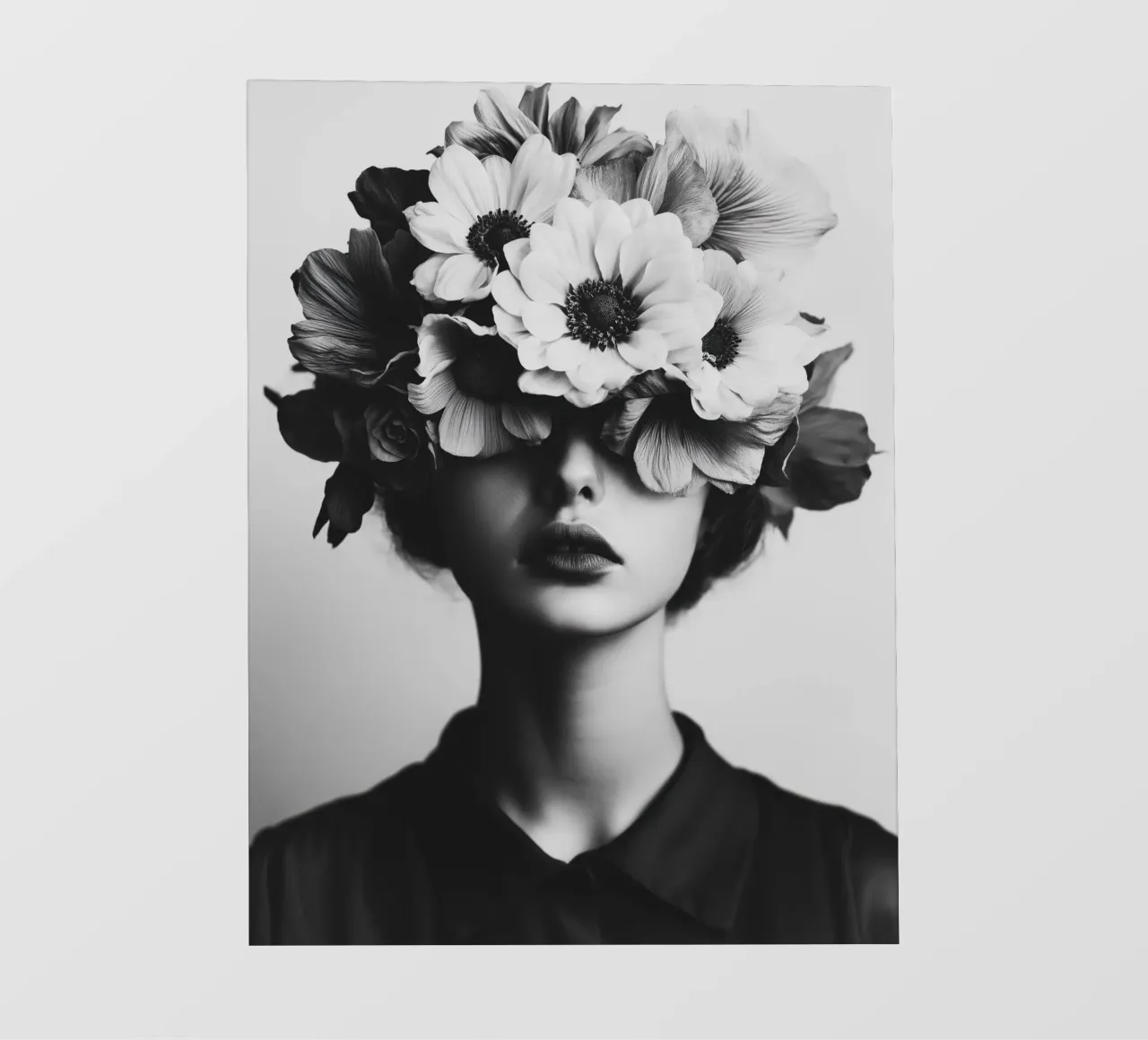 Donna con capelli a fiori telo in pvc da Imagine