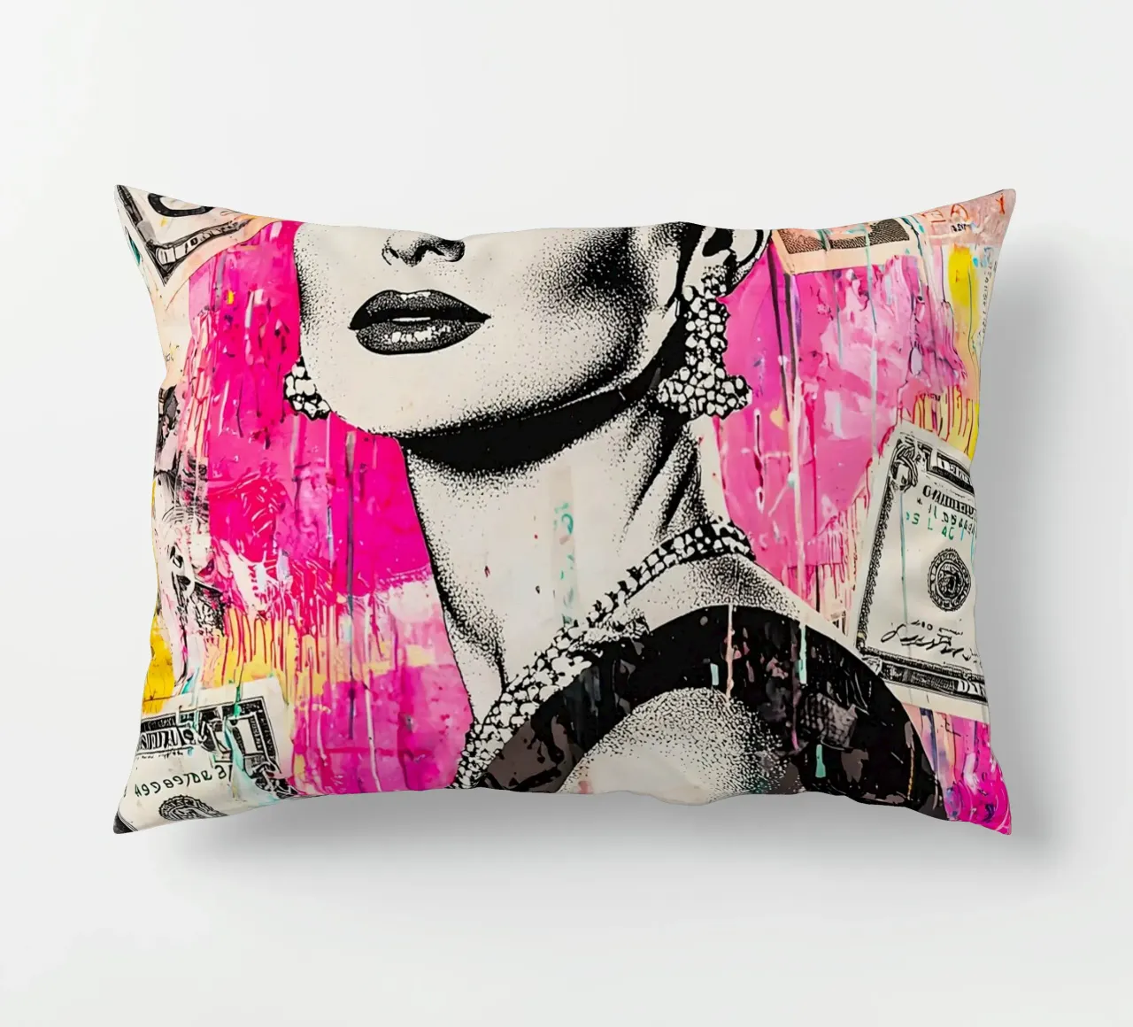 Pop art Audrey Hepburn cuscino da FreeArtStudio