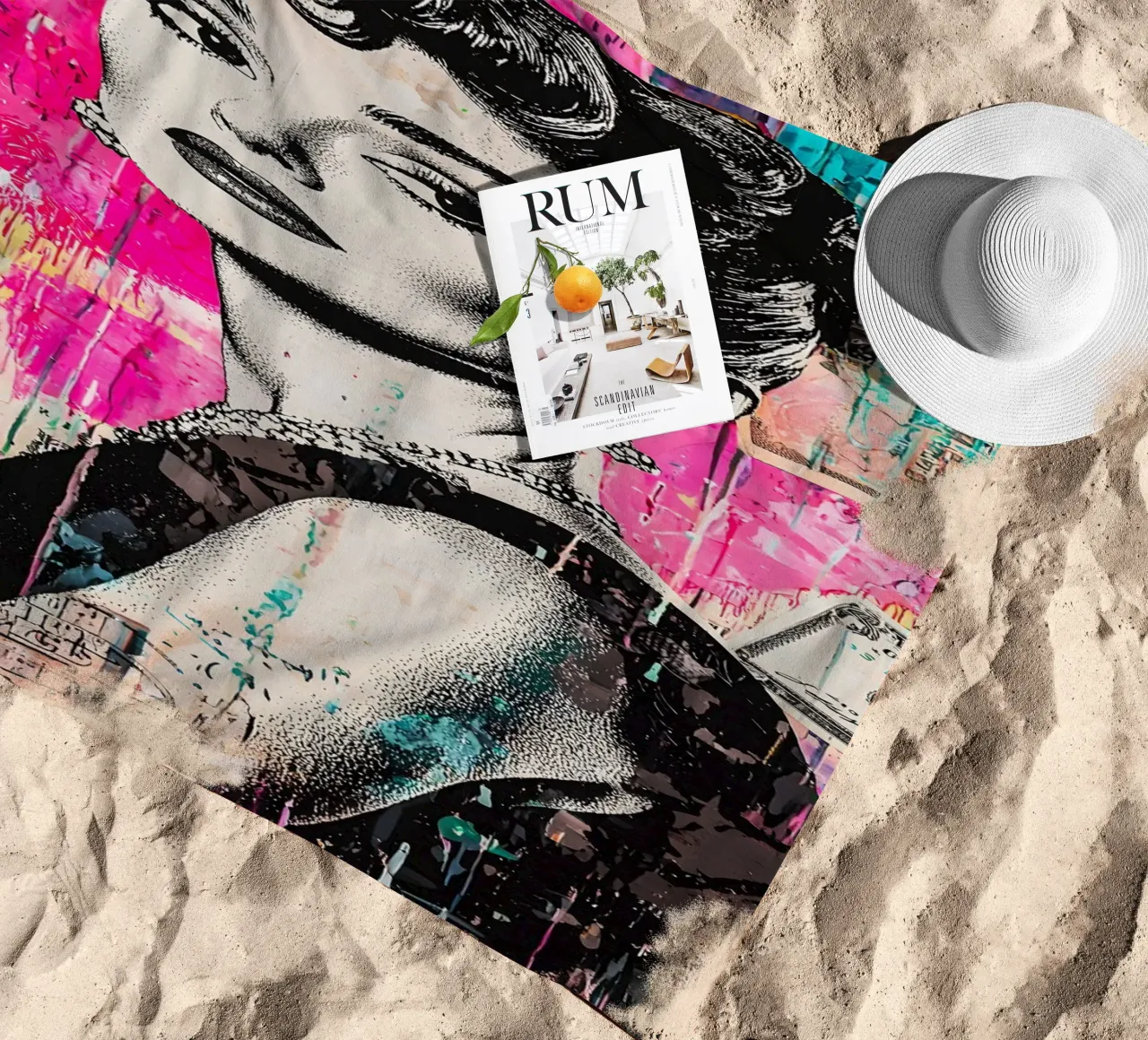 Pop art Audrey Hepburn telo mare da FreeArtStudio