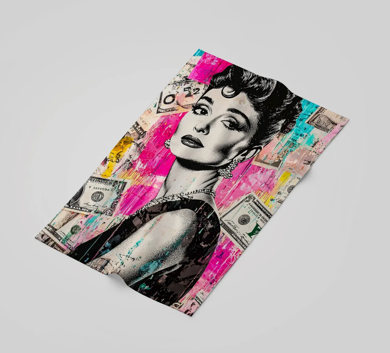 Pop art Audrey Hepburn telo mare da FreeArtStudio