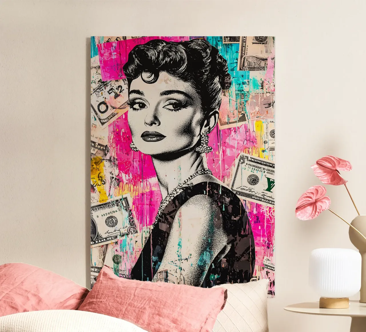 Pop art Audrey Hepburn plexiglass da FreeArtStudio