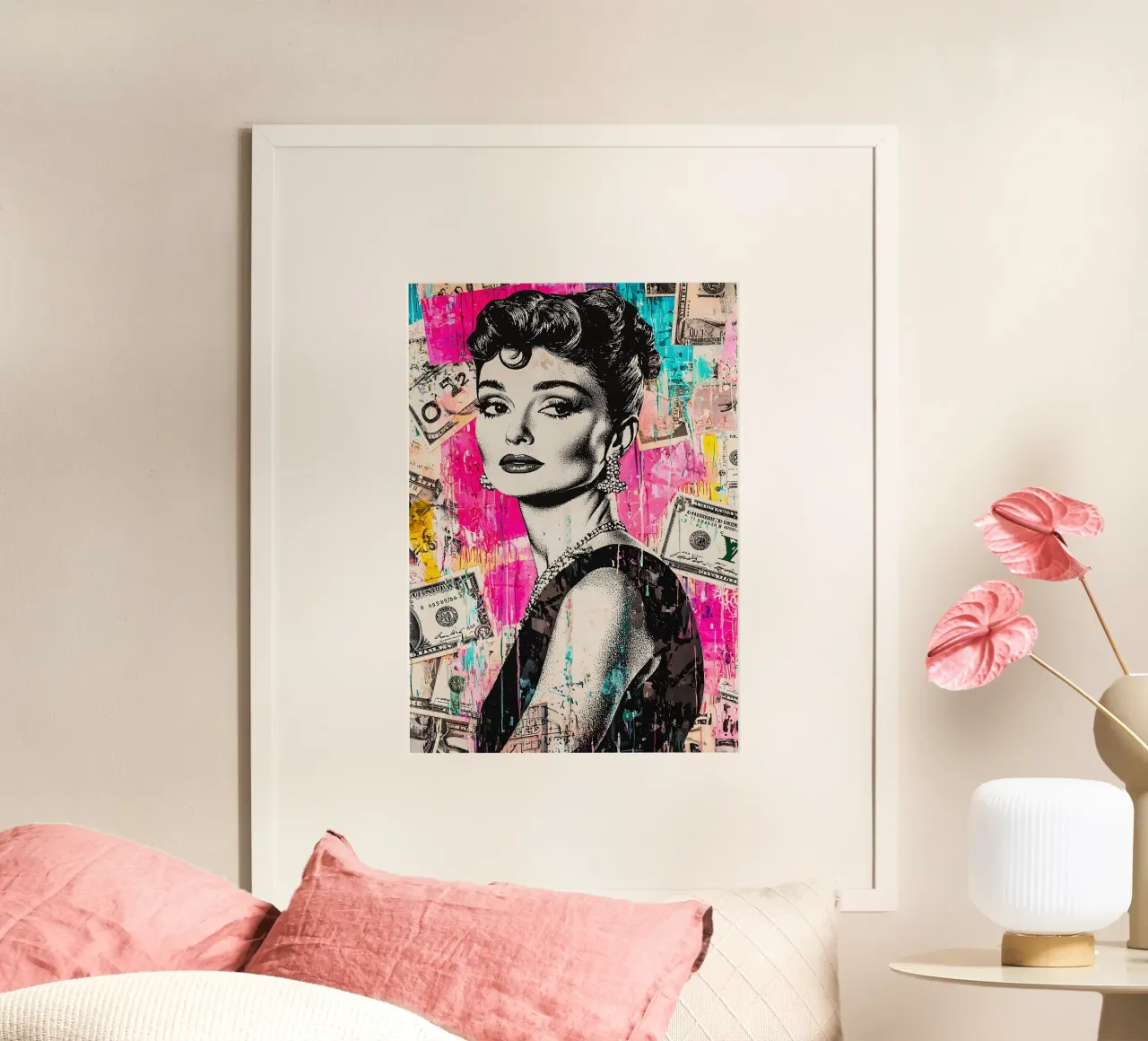 Pop art Audrey Hepburn carta hahnemühle da FreeArtStudio