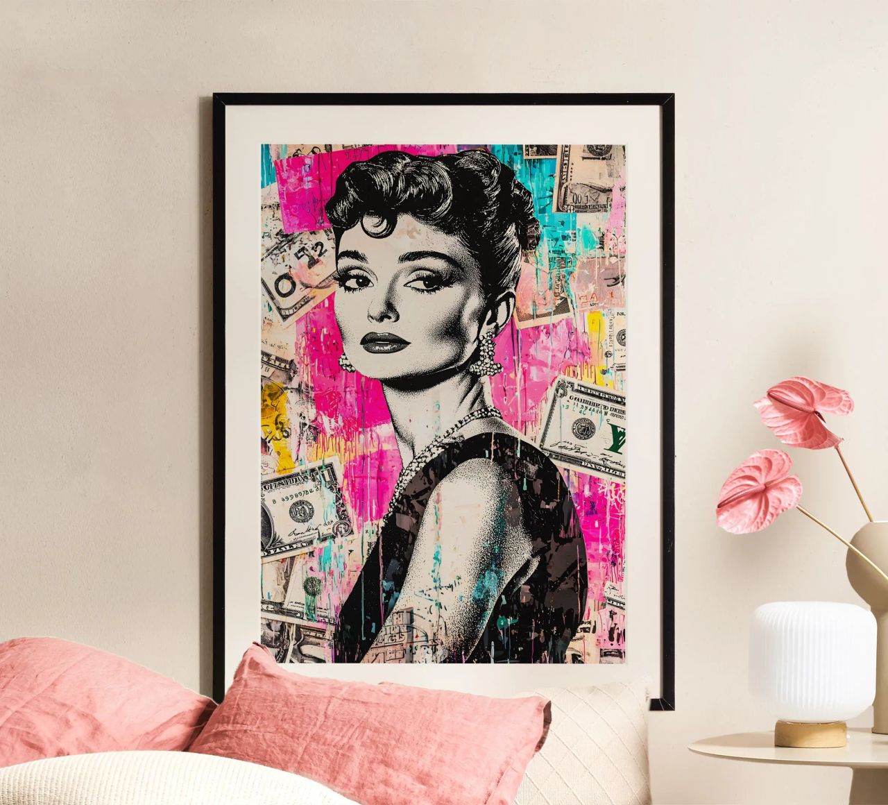 Pop art Audrey Hepburn poster by FreeArtStudio
