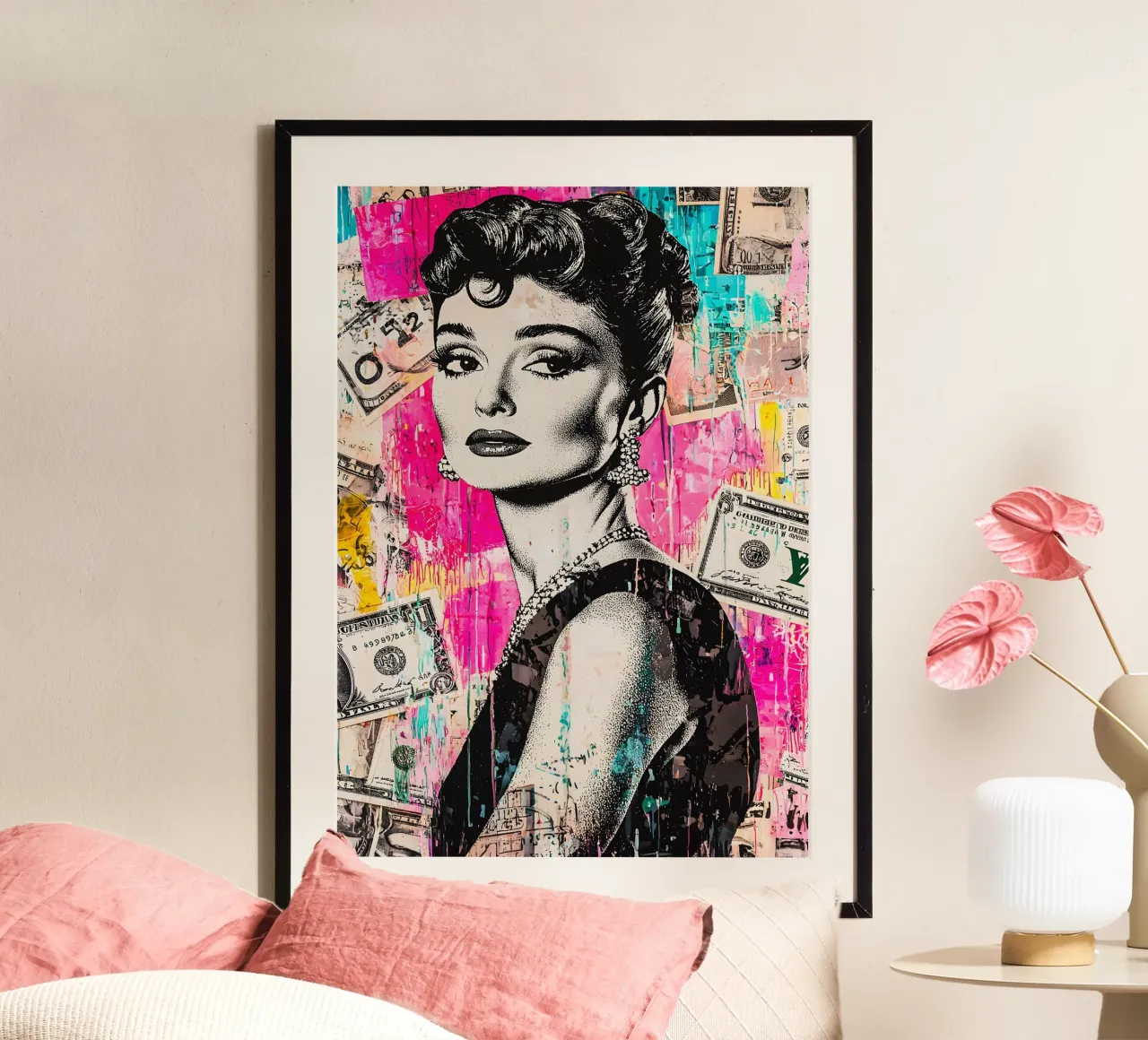 Pop art Audrey Hepburn carta hahnemühle da FreeArtStudio