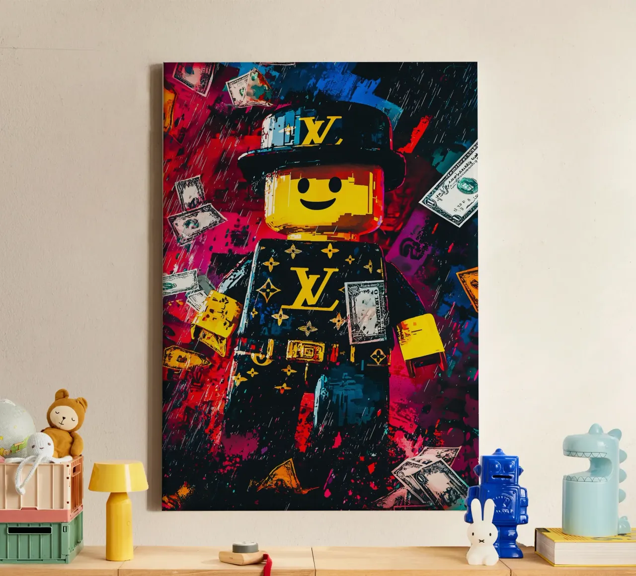 Graffiti art Character of Roblox video game tela da FreeArtStudio