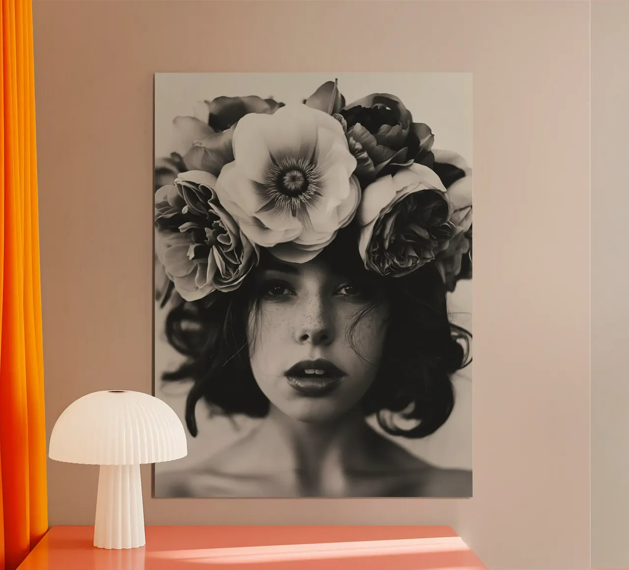 Woman with flowers in her hair hahnemühle by Imagine