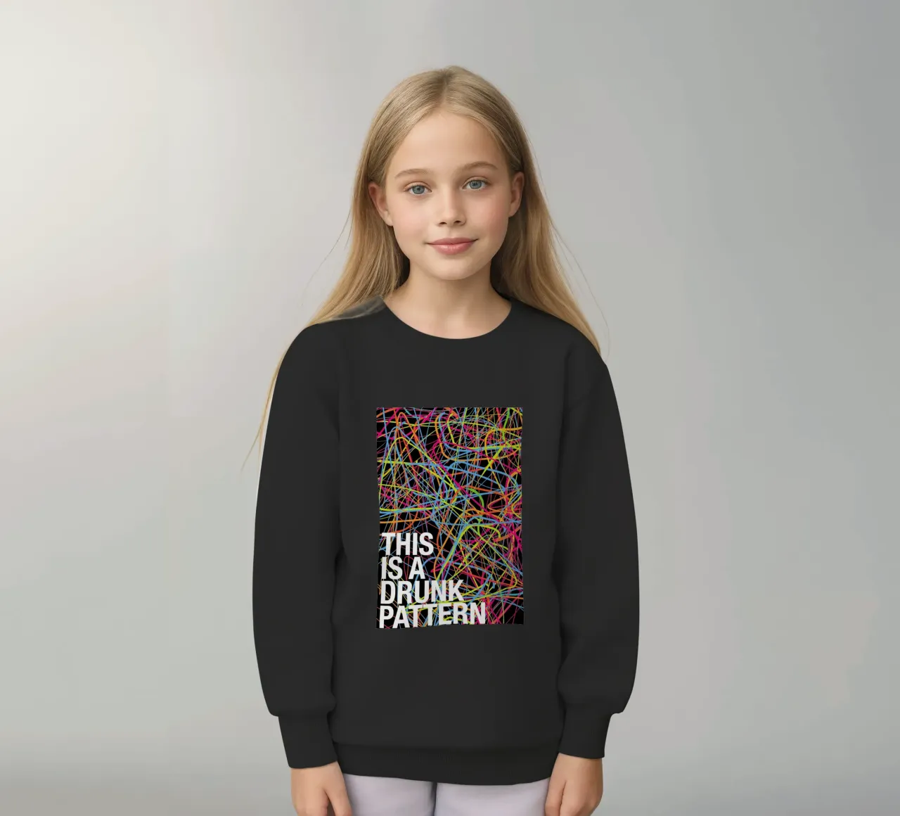 This is my drunk pattern felpa bambino da Danny Ivan