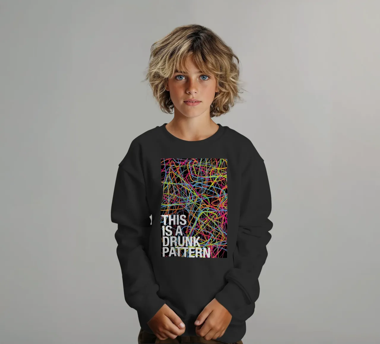 This is my drunk pattern felpa bambino da Danny Ivan