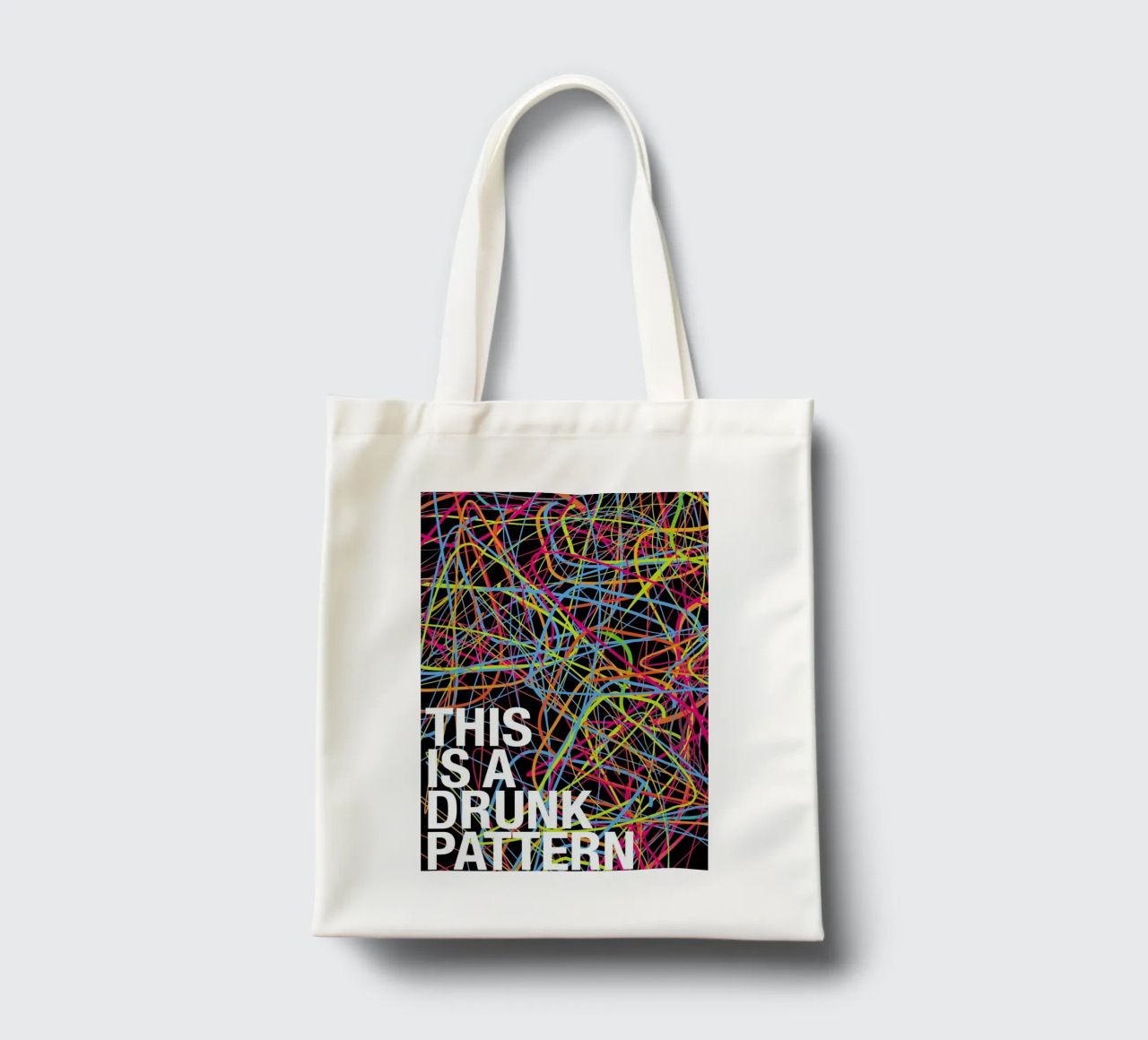 This is my drunk pattern borsa in juta da Danny Ivan