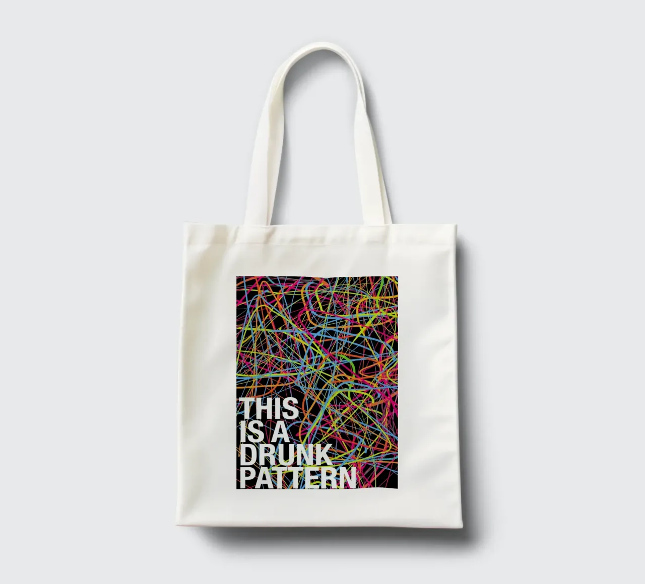 This is my drunk pattern borsa in juta da Danny Ivan