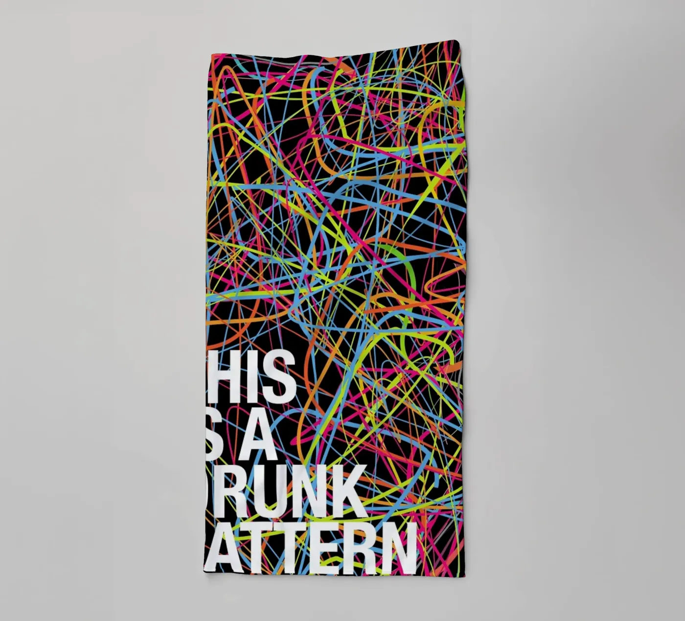 This is my drunk pattern badhanddoek van Danny Ivan