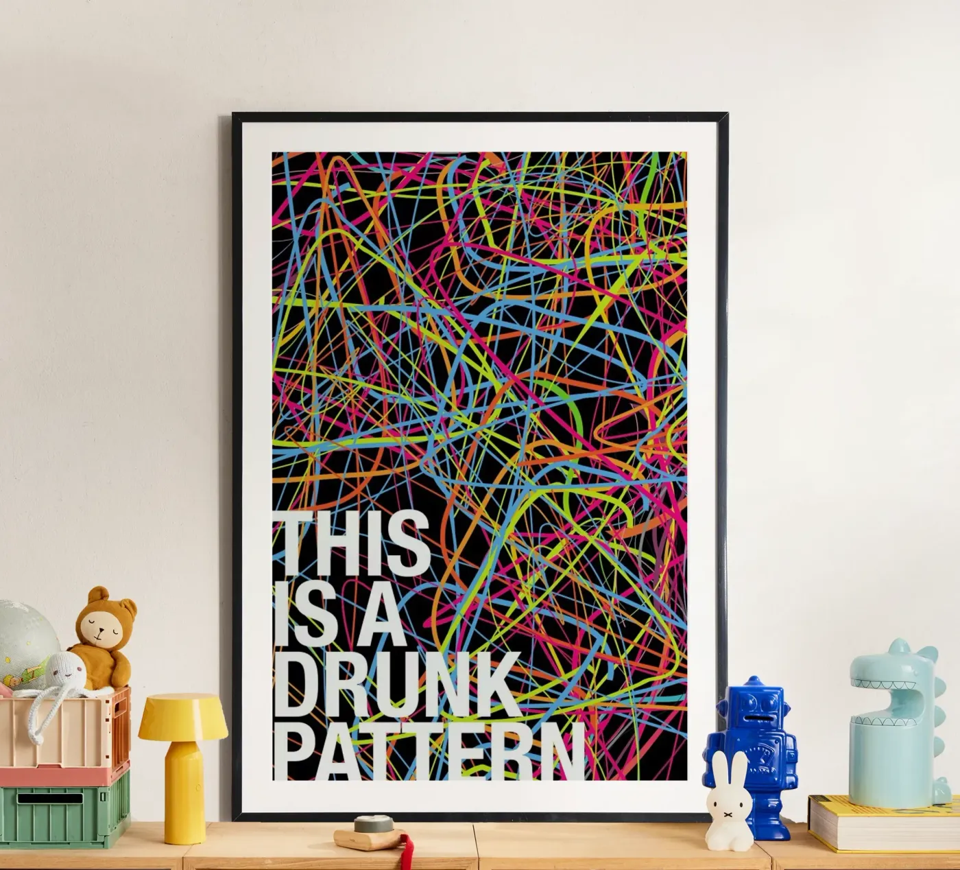 This is my drunk pattern poster van Danny Ivan