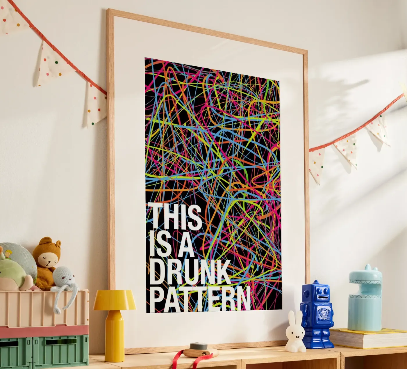This is my drunk pattern poster van Danny Ivan
