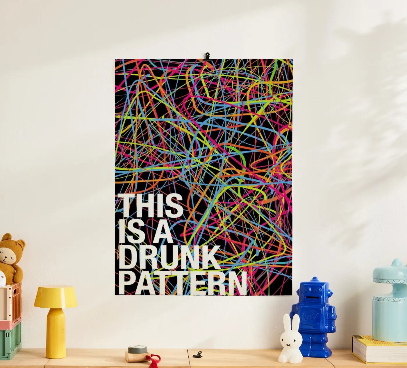 This is my drunk pattern poster van Danny Ivan
