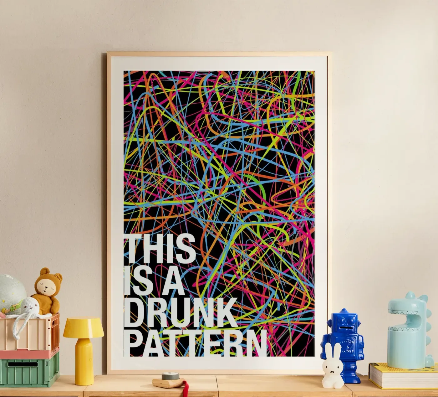 This is my drunk pattern poster van Danny Ivan