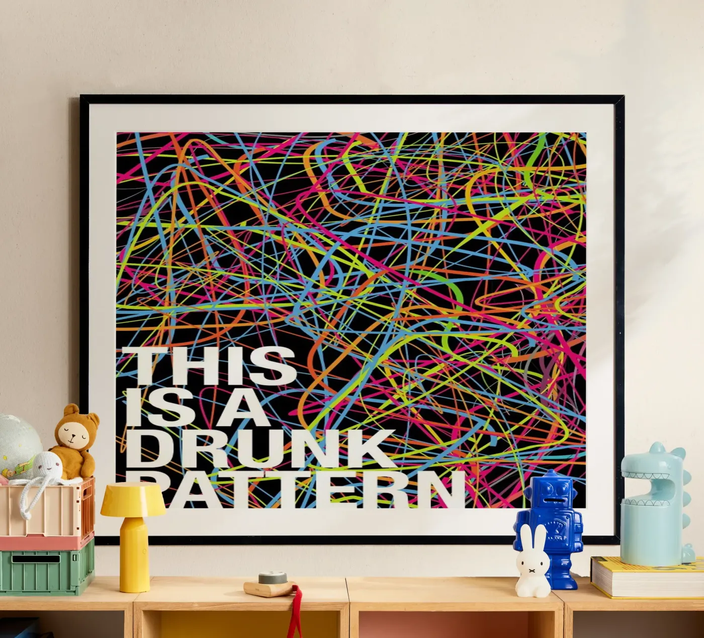 This is my drunk pattern poster van Danny Ivan