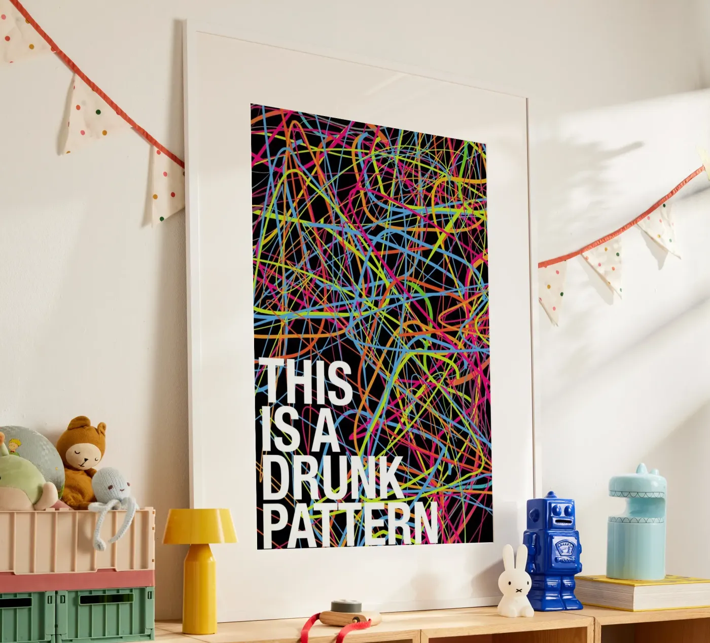 This is my drunk pattern poster van Danny Ivan