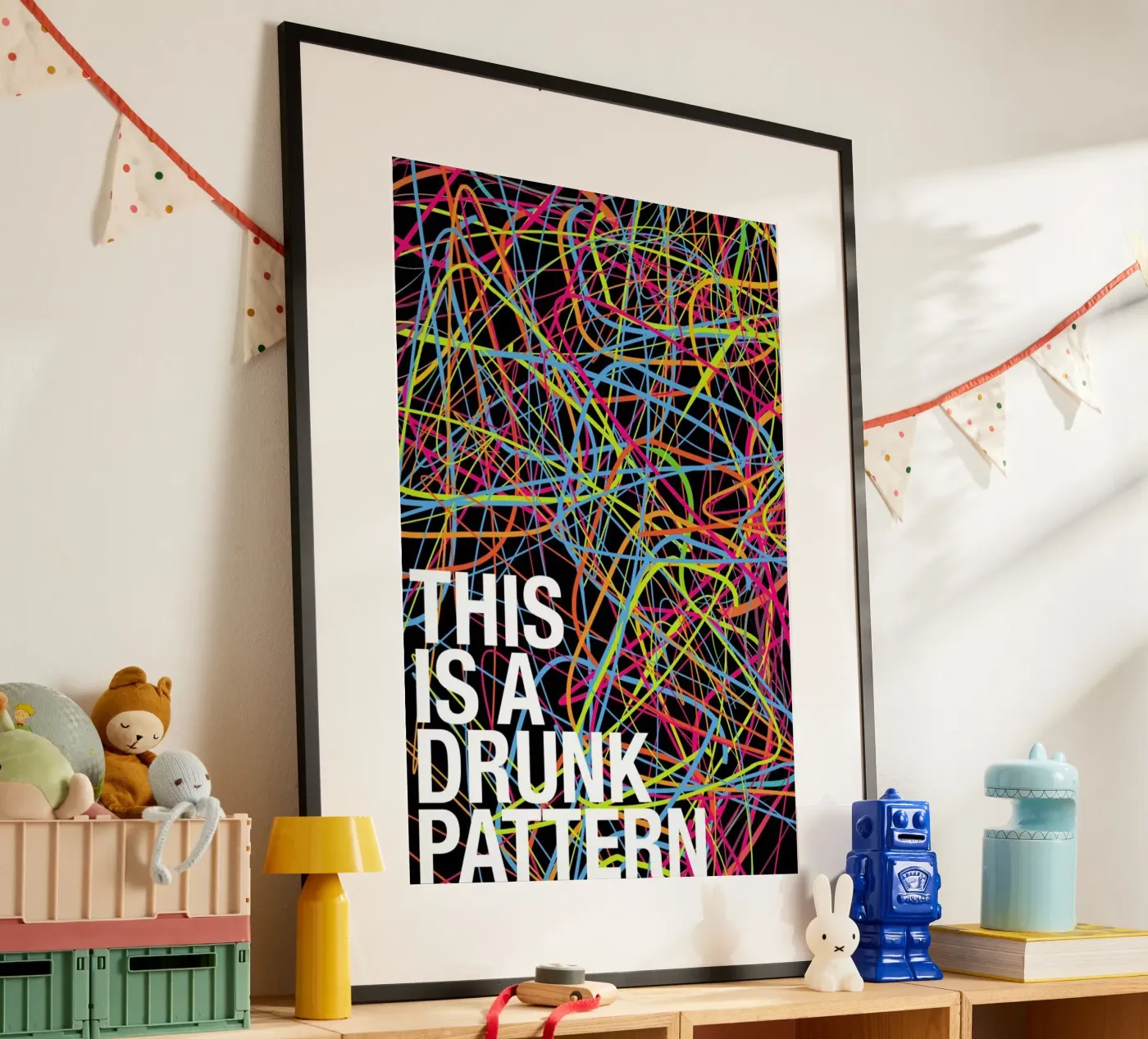 This is my drunk pattern poster van Danny Ivan