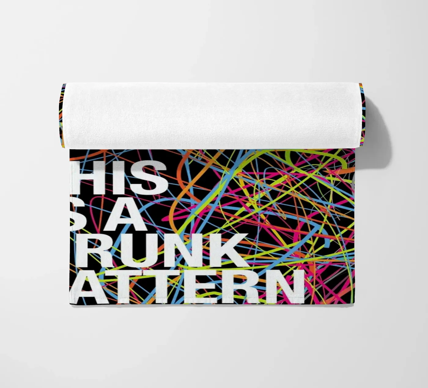 This is my drunk pattern beach towel by Danny Ivan