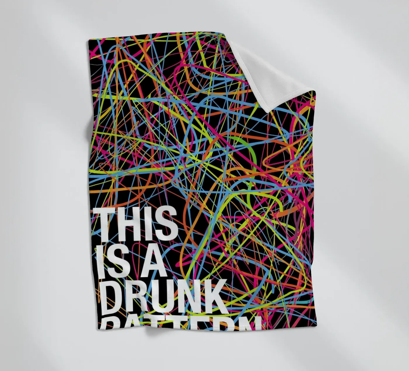 This is my drunk pattern fleece blanket by Danny Ivan