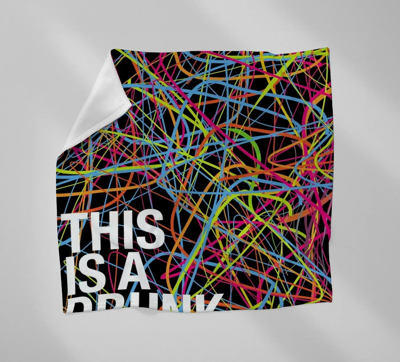 This is my drunk pattern fleece blanket by Danny Ivan