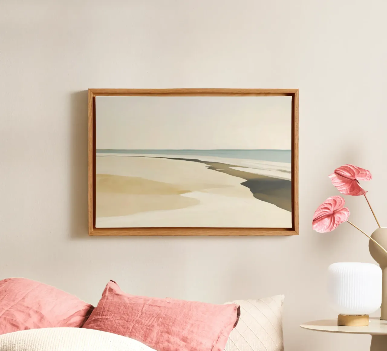 Abstract strand canvas with Floater frame by Imagine
