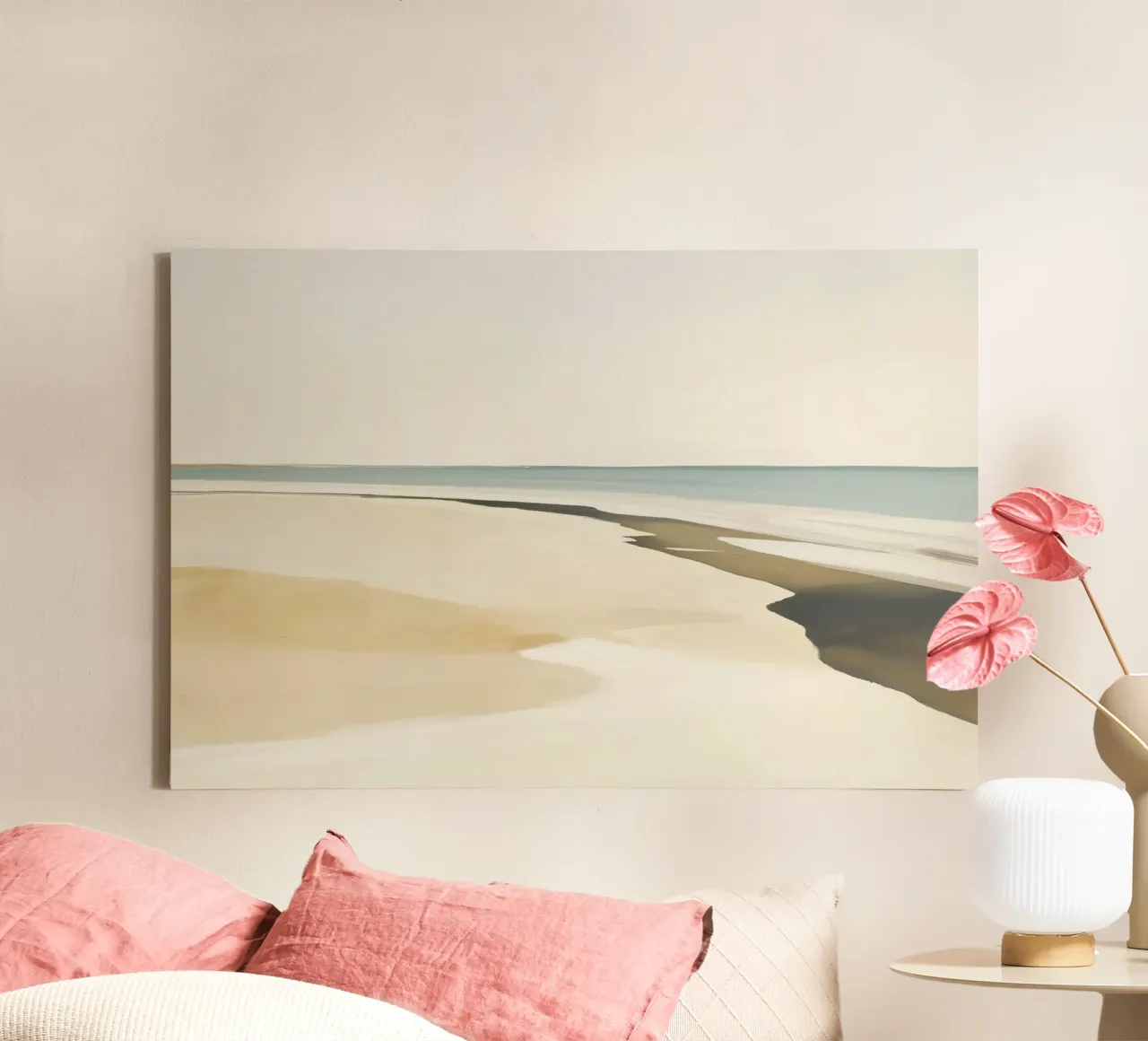 Abstract strand canvas with Floater frame by Imagine