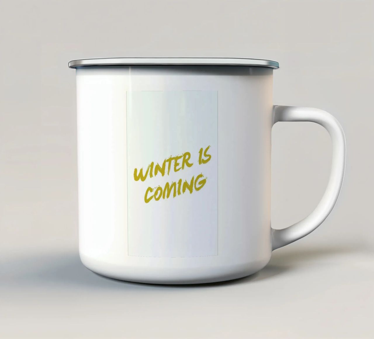 Winter is Coming tazza in smalto da Dean Smith