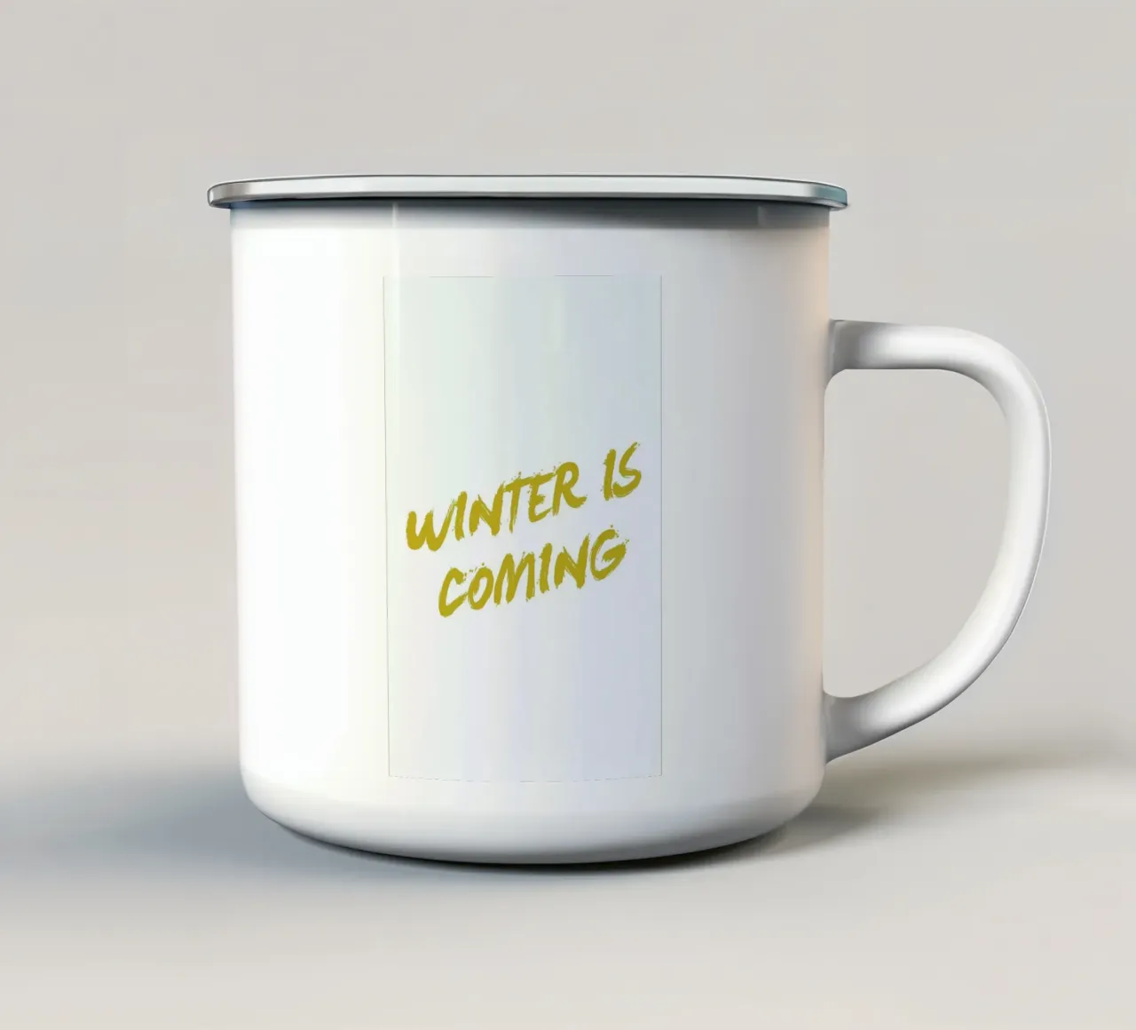 Winter is Coming tazza in smalto da Dean Smith