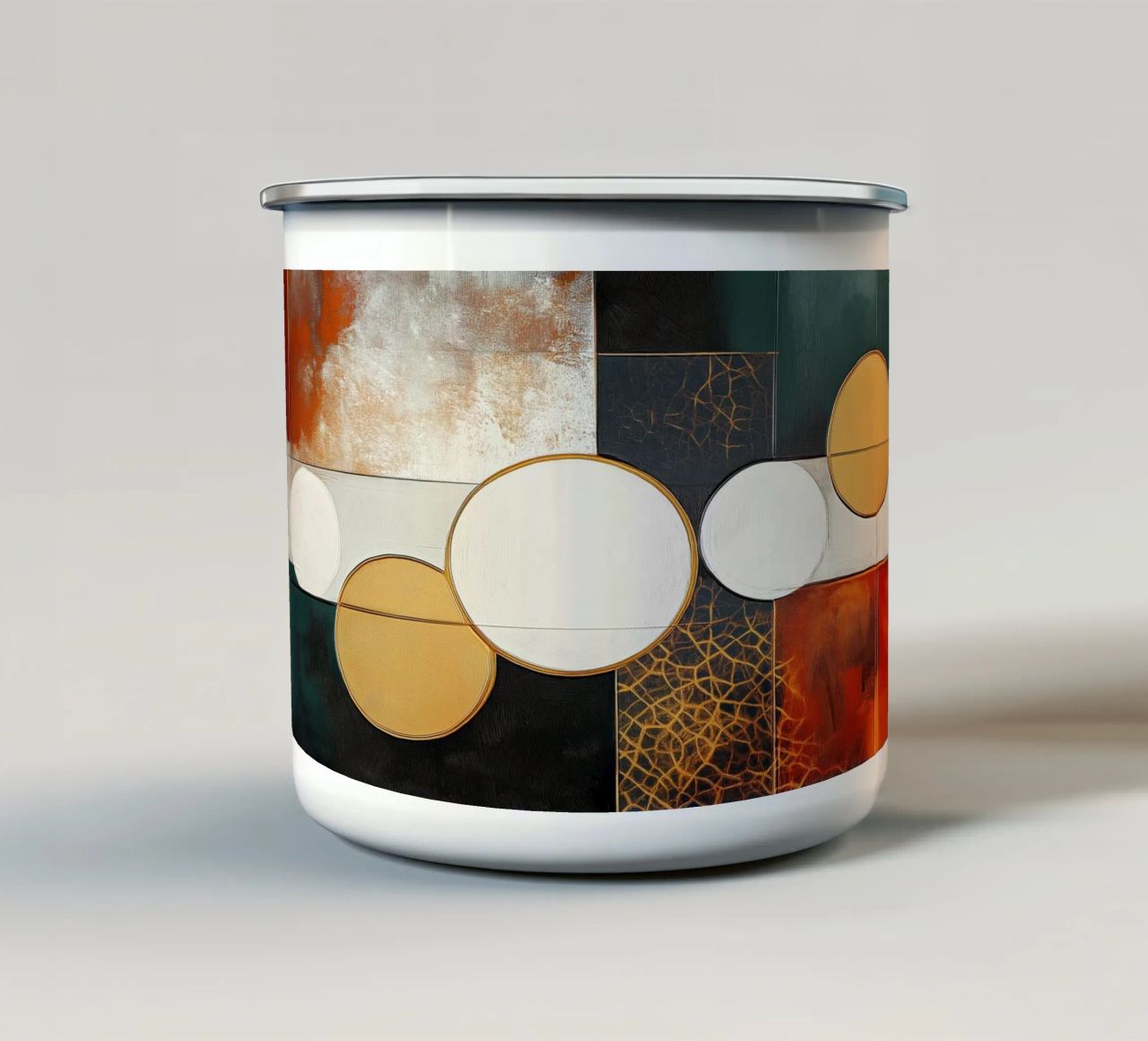 Cirkels astratto tazza in smalto da Imagine