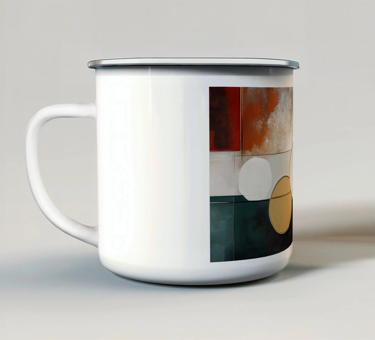Cirkels astratto tazza in smalto da Imagine