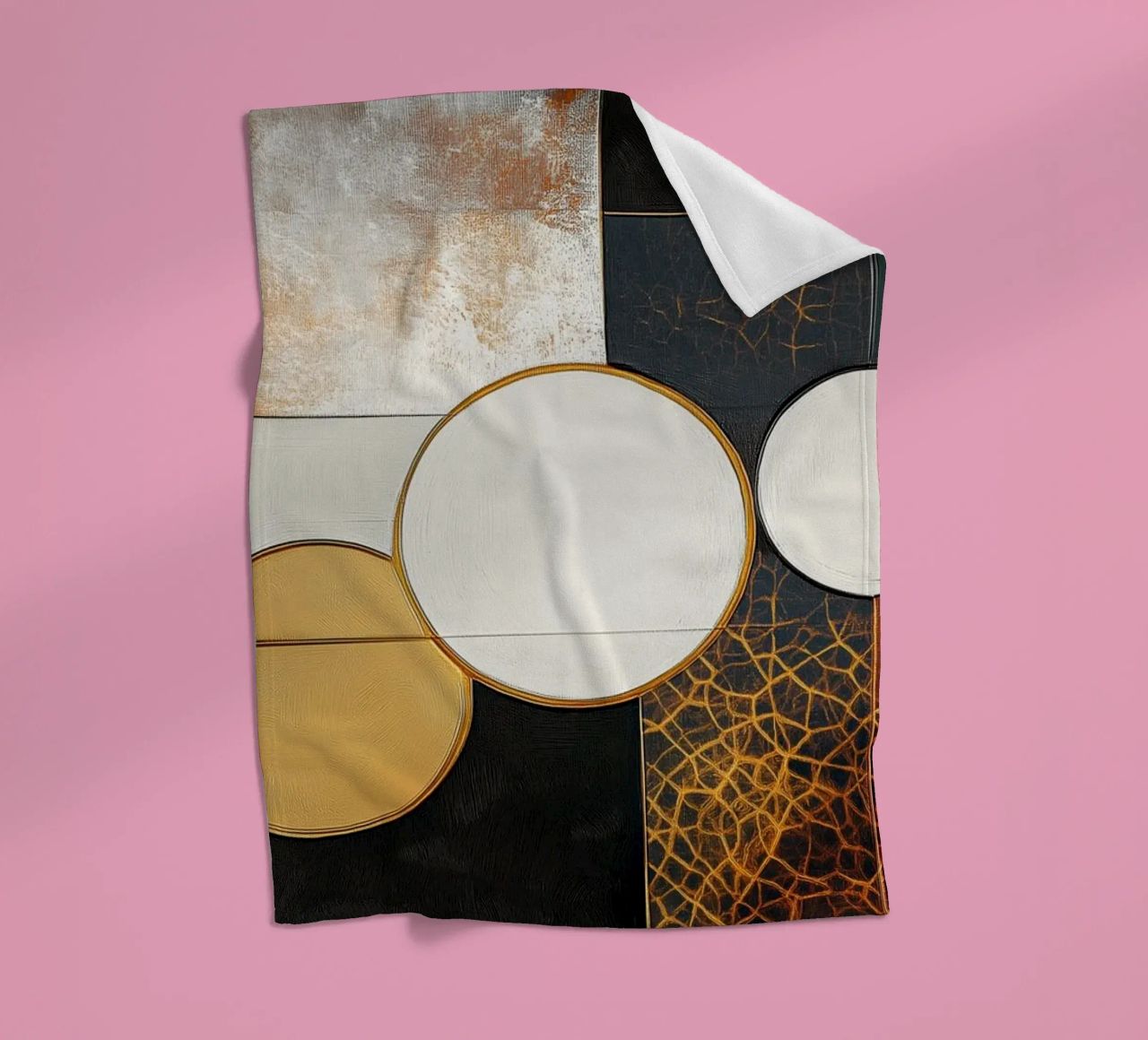 Cirkels astratto coperta in pile da Imagine
