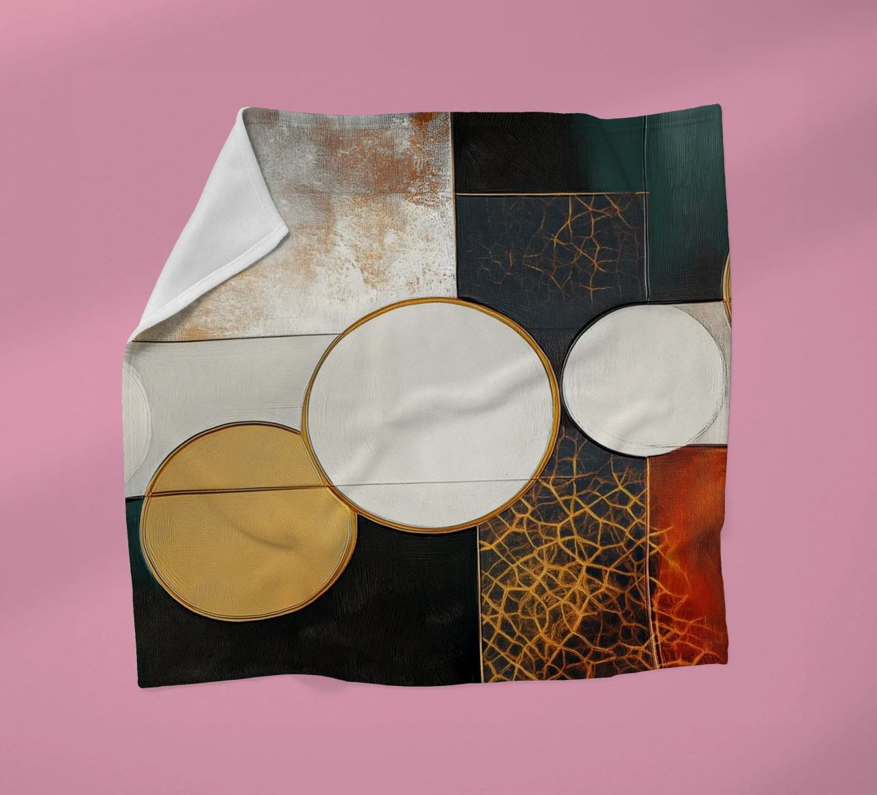 Cirkels astratto coperta in pile da Imagine