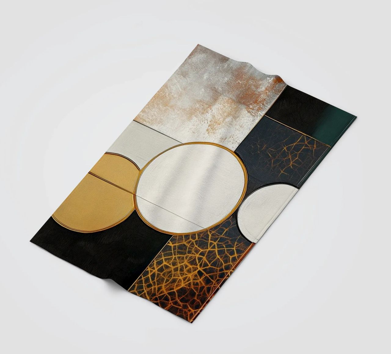 Cirkels astratto coperta in pile da Imagine