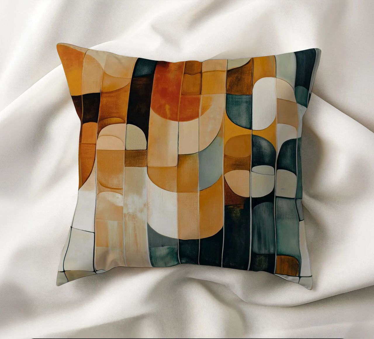 Abstract forms decorative cushion by Imagine