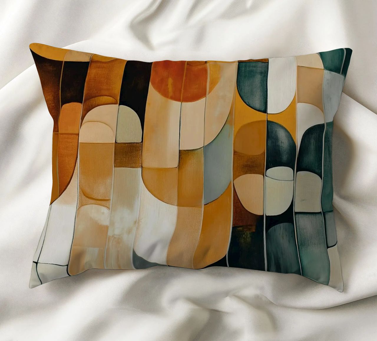 Abstract forms decorative cushion by Imagine
