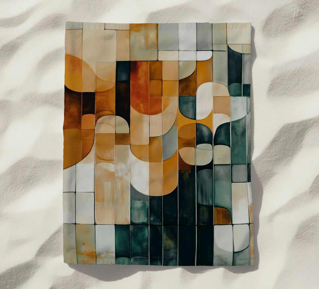 Abstract forms beach towel by Imagine